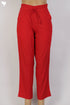 Cambric Cotton Pants In Crimson Red